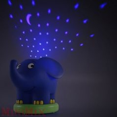 Elefántos zenélő,projektoros éjszakai fény