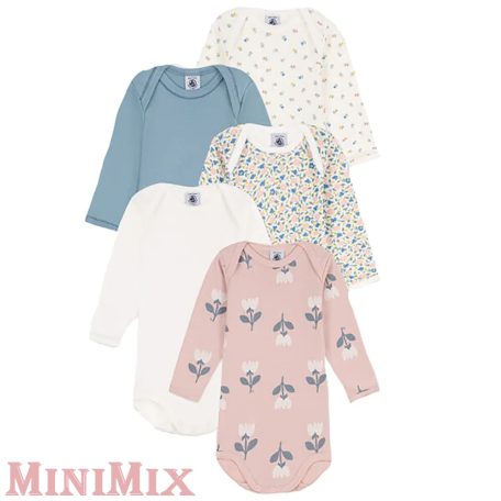 Petit Bateau A0741 00 hosszú ujjú body 5 db 74-es (b)