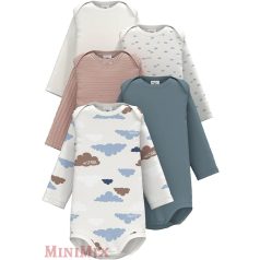Petit Bateau A0742 00 hosszú ujjú body 5 db 60-as (b)