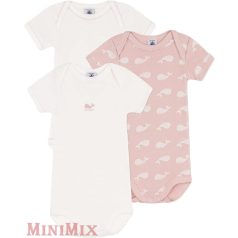 Petit Bateau A0744 rövid ujjú body 3 db 60-as (b)