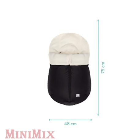 Babycab Naryn téli lábzsák mózeskosárhoz, babahordozóhoz fekete