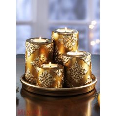 Adventi kerámia gyertya szett Arany 