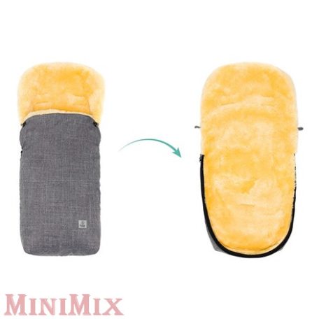 Babycab Lulea báránybőr bundazsák Hellgrau Melange