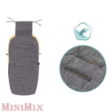 Babycab Lulea báránybőr bundazsák Hellgrau Melange