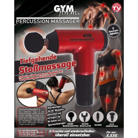 GYM form Percussion Massage - enyhíti a fájó izmokat, feszültséget és fájdalmat