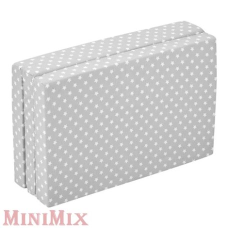 Alvi Hordozható utazóágy matrac 60×120 szürke csillagos