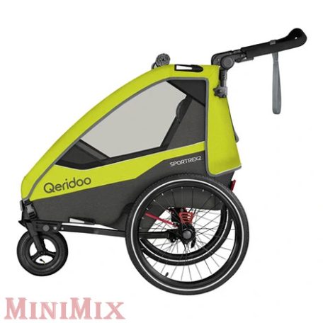 Qeridoo Sportrex 2 kerékpár utánfutó Limited Edition Lime Green
