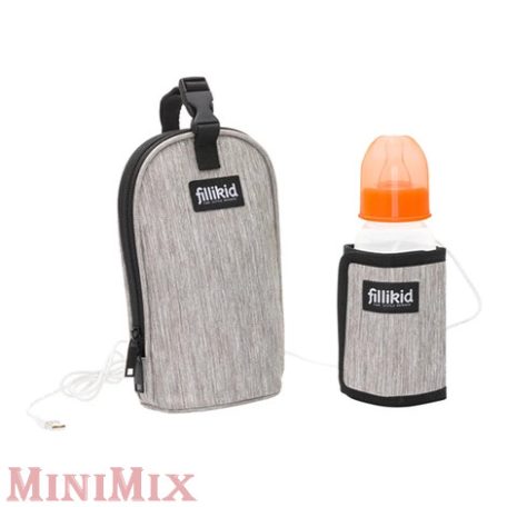 Fillikid cumisüveg melegítő LightGrey Melange USB 