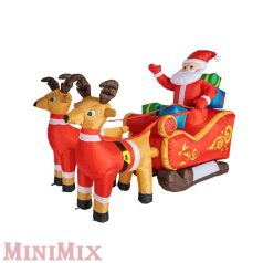 Felfújható mikulás szánnal