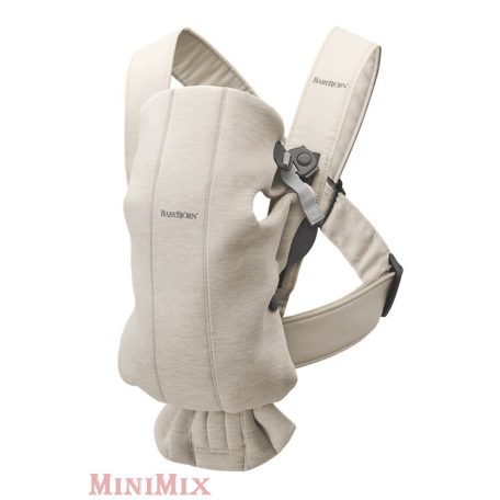 BabyBjörn Mini Light beige Soft Jersey kenguru babahordozó
