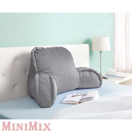 Ágyra tehető komfort háttámasz párna szürke