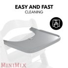 Hauck Alpha wooden Tray Grey etetőszék tálca