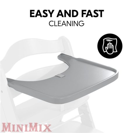 Hauck Alpha wooden Tray Grey etetőszék tálca