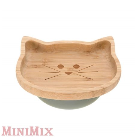 Lässig Platter Bamboo/Wood Little Chums Cat tányér