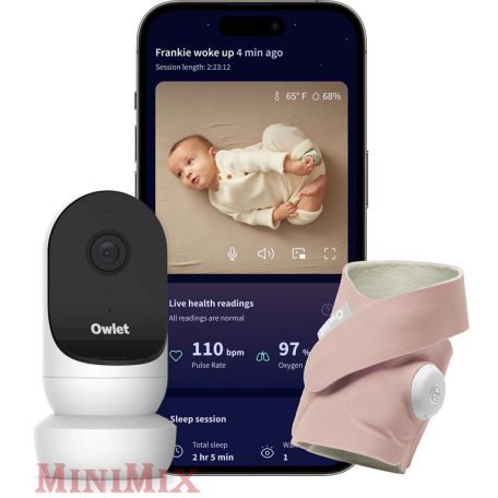 Owlet Dream Sock rózsaszín + Cam 2 babafigyelő kamera 