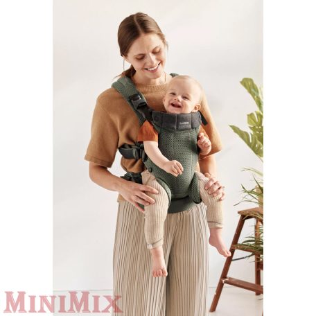 BABYBJÖRN Harmony Dark Green 3D mesh hordozó, 15 kg-ig