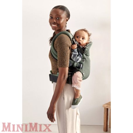 BABYBJÖRN Harmony Dark Green 3D mesh hordozó, 15 kg-ig