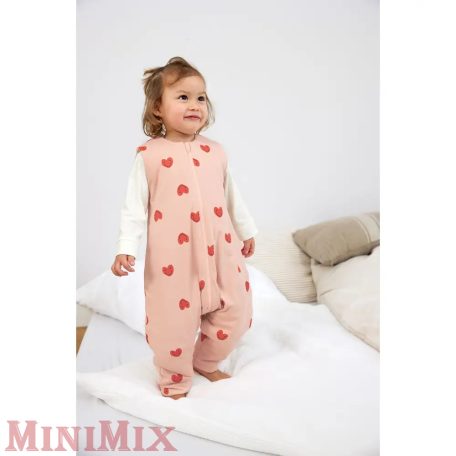 Lassig Sleeping Jumper tipegő hálózsák szívecskés 86/92-es