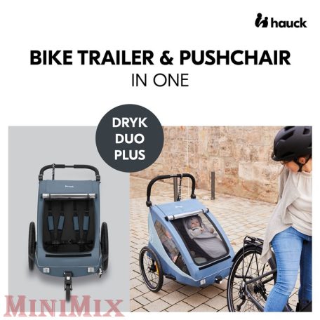 Hauck Dryk Duo Plus Black biciklis utánfutó
