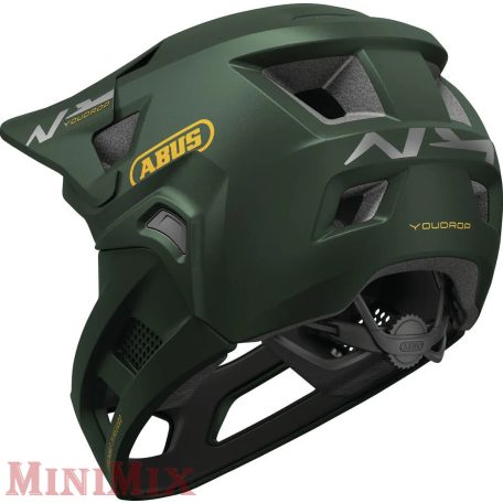 ABUS kerékpáros gyerek sisak YouDrop FF fullface S 48-55 cm moss green 