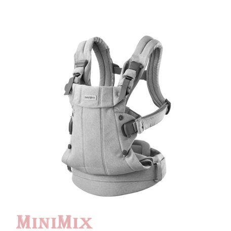 BabyBjörn Harmony Woven Light Gray mélange babahordozó