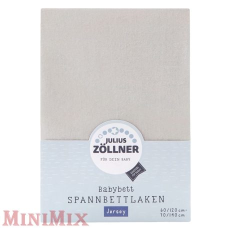 Julius Zöllner Gumis lepedő kiságyhoz 60 x 120 / 70 x 140 cm - Taupe