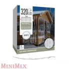 Fényfüggöny 320 LED-es programos adapterrel hideg fehér