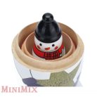 5 db-os karácsonyi stílusú matrjoska baba 