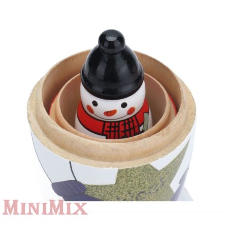 5 db-os karácsonyi stílusú matrjoska baba 