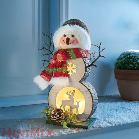 Farönk világító hóember 38 cm
