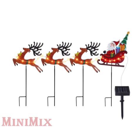 Napelemes fém mikulásszán