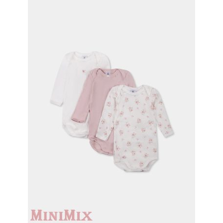 Petit Bateau A0BGB 00 3 darabos ujjatlan body 74-es (b)